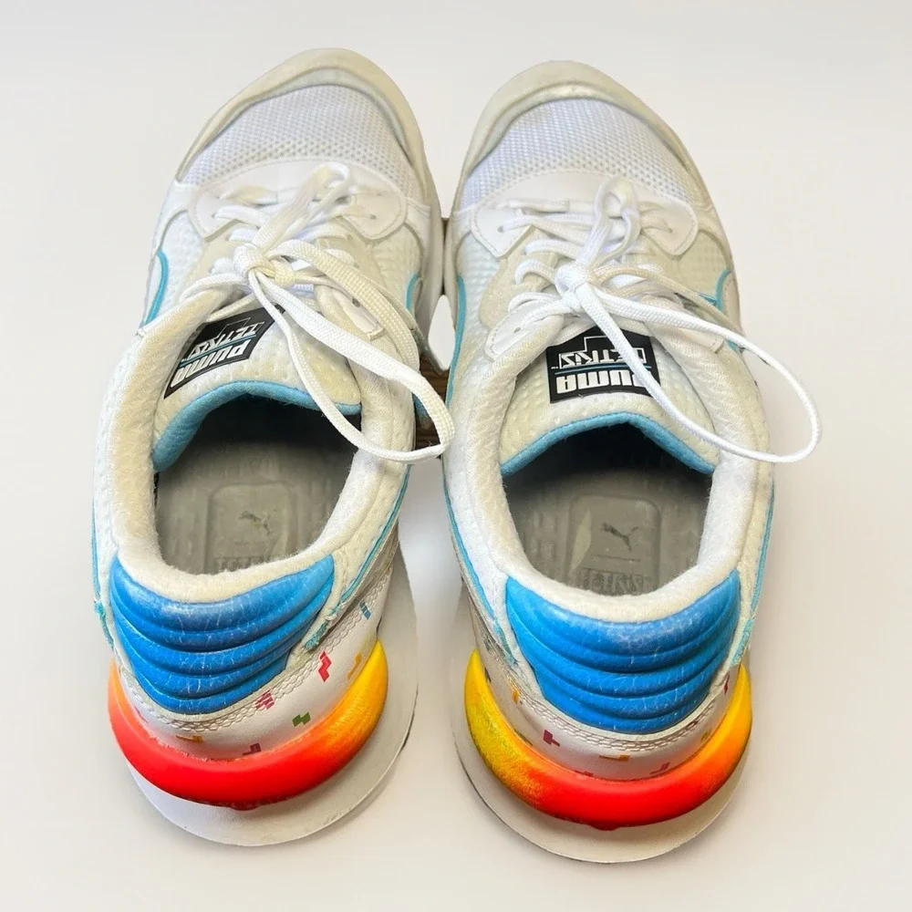 Puma Mens RS 9.8 Tetris 372490-01 White Multi Casual Shoes Sneakers Size 9‎ US